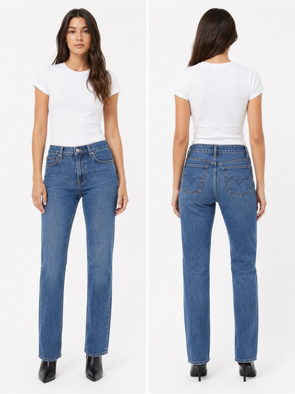 Zena High Rise Straight Cut Jeans Size Waist 32